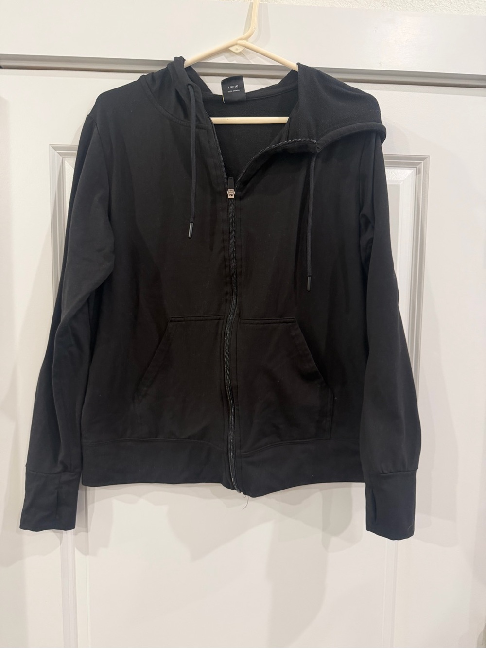 Athletic Works Black Full-Zip Hoodie Jacket - Women